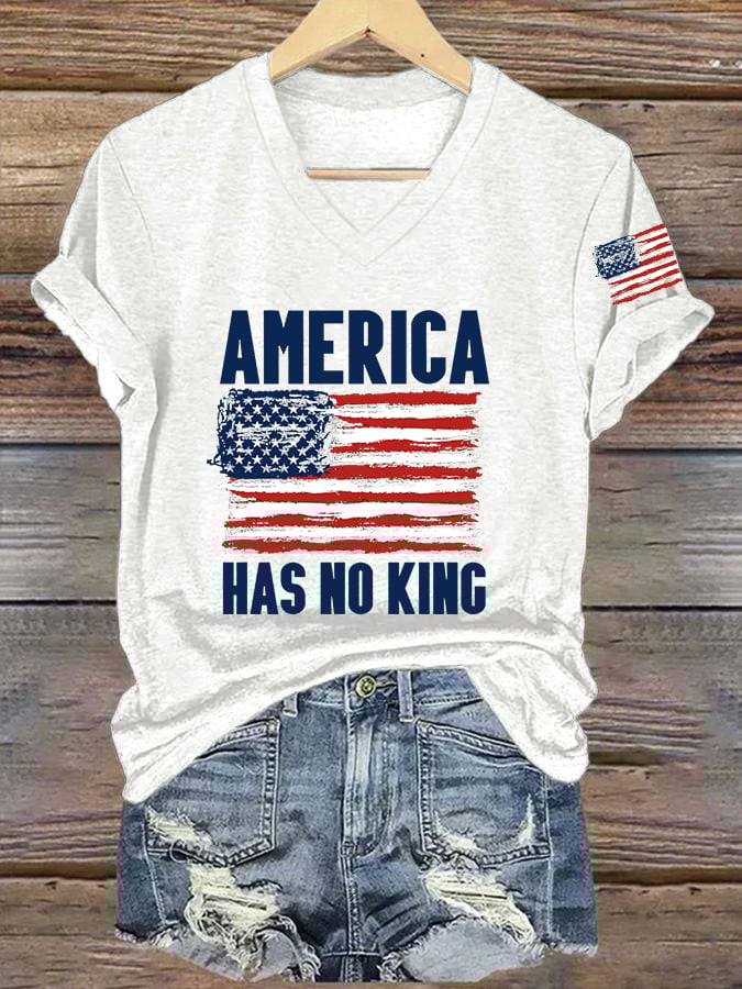 Women's No King in America Print T-Shirt