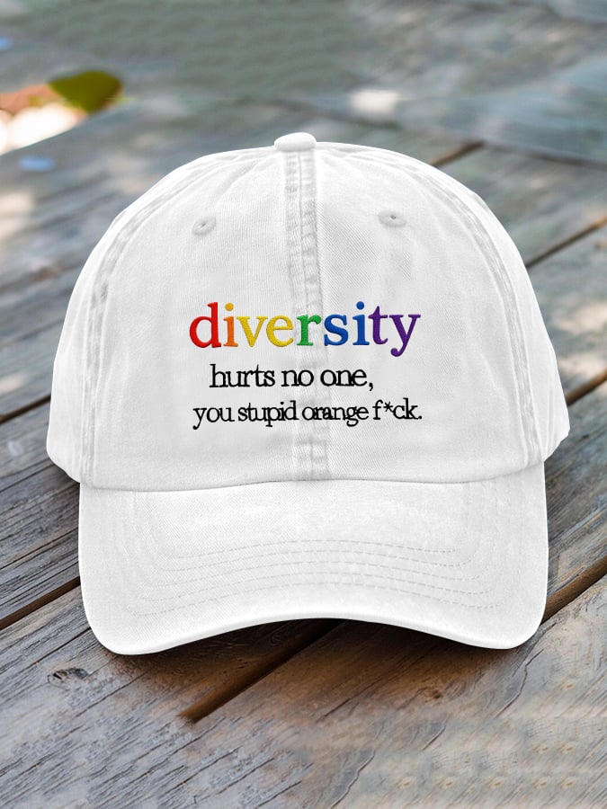 Unisex Rainbow Diversity FDT Washed Hat