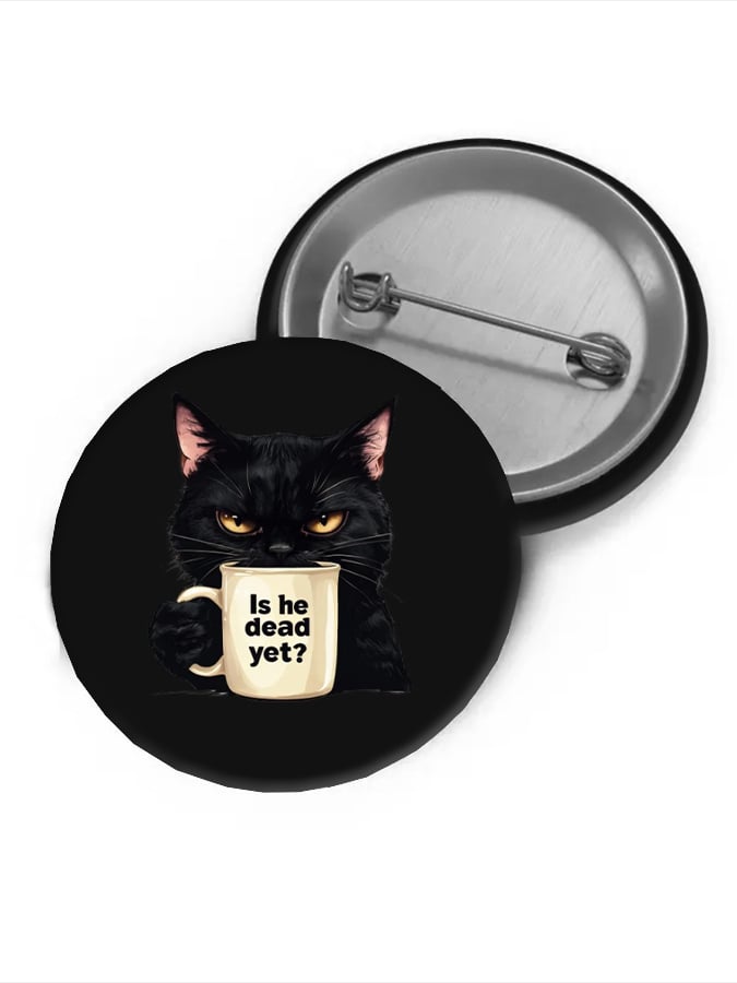 Unisex Guillotine "Is he dead?" Brooch