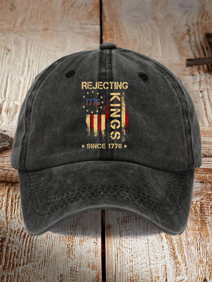 Unisex 'Rejecting Kings Since 1776 ' Printed Hat