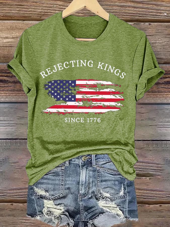 Women'S Rejecting Kings Since 1776 Print T-Shirt