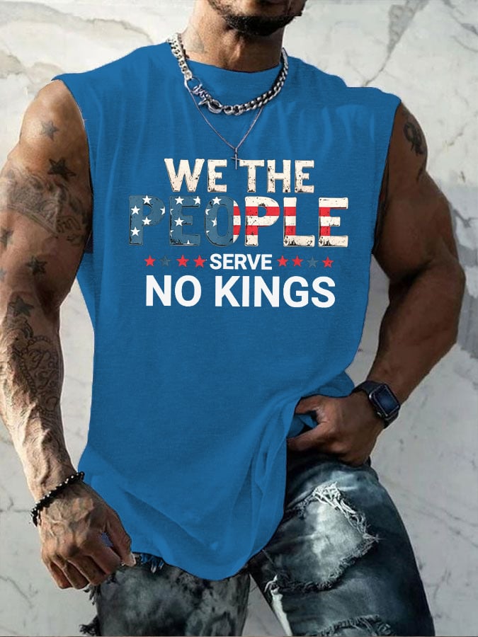 Men's We The People Serve No Kings Printed Casual Tank Top