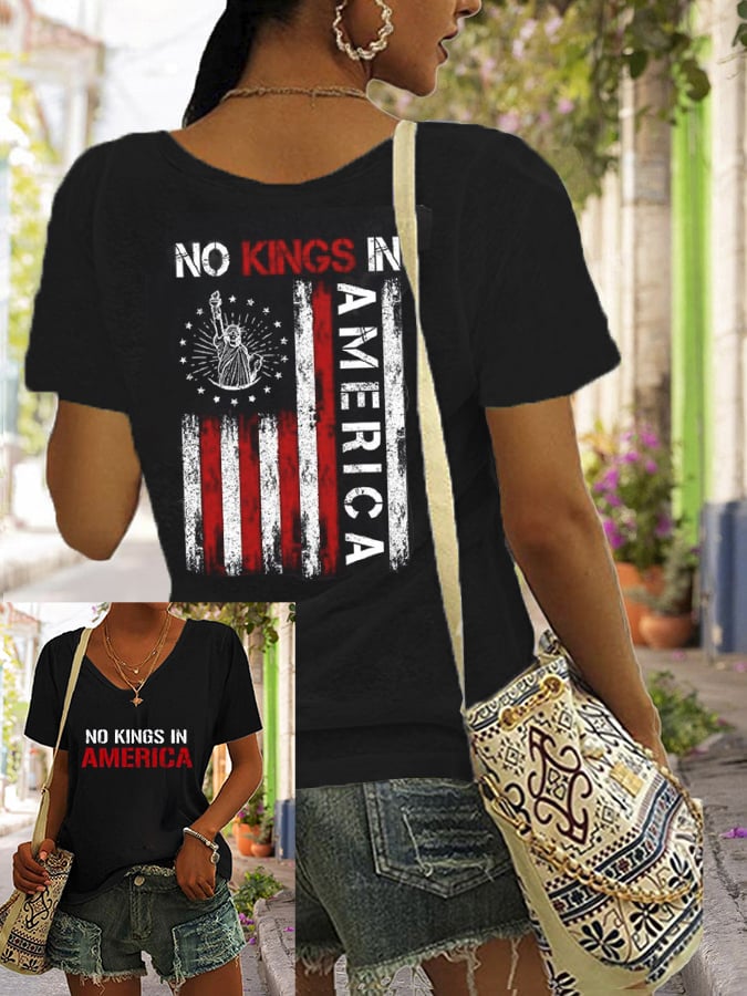Women's No Kings In America Printed T-shirt