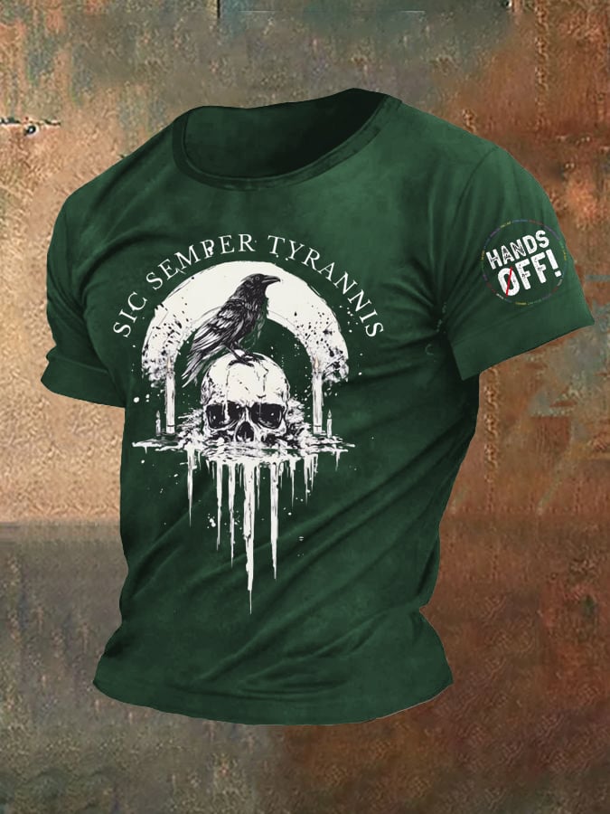 Men's casual crow T-shirt