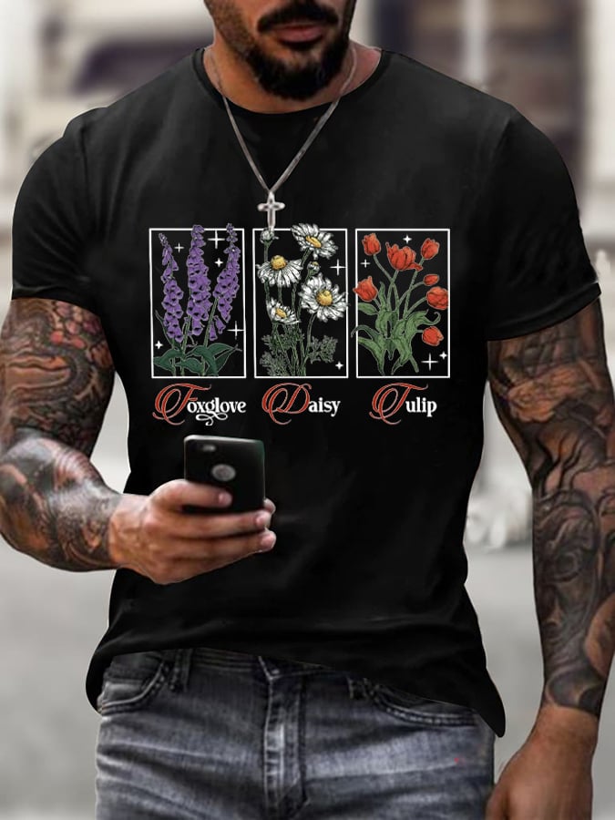 Men's Floral FDT Print T-Shirt