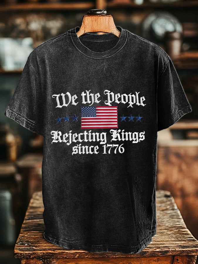 Men's Rejecting Kings Design Print T-Shirt