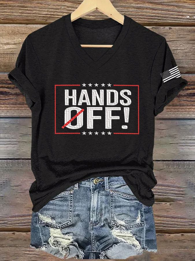 Women's FDT “Hands Off ” Print Casual T-Shirt
