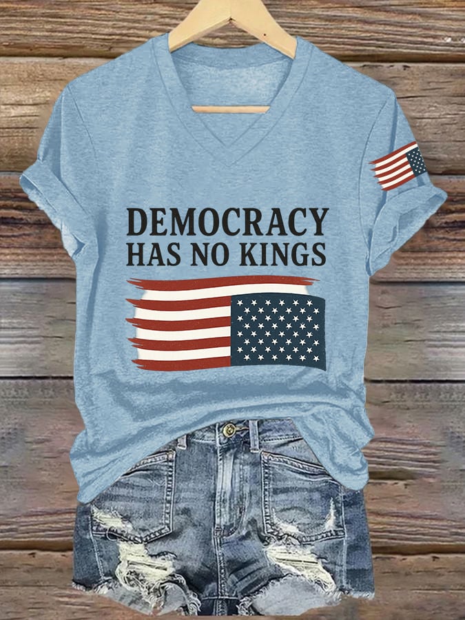 Women's No King in America Print T-Shirt