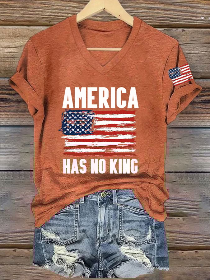 Women's No King in America Print T-Shirt
