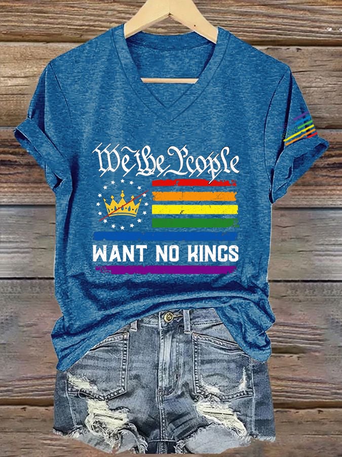 Women's We The People Want No Kings Print Casual T-shirt