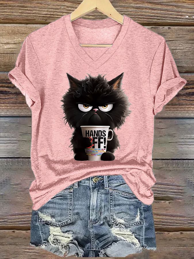 Women's Casual Hands Off Printed T-Shirt