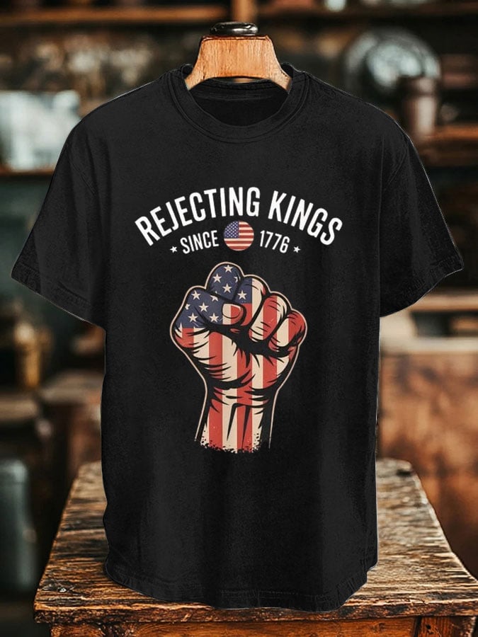 Men's REJECTING KINGS Design Print T-Shirt