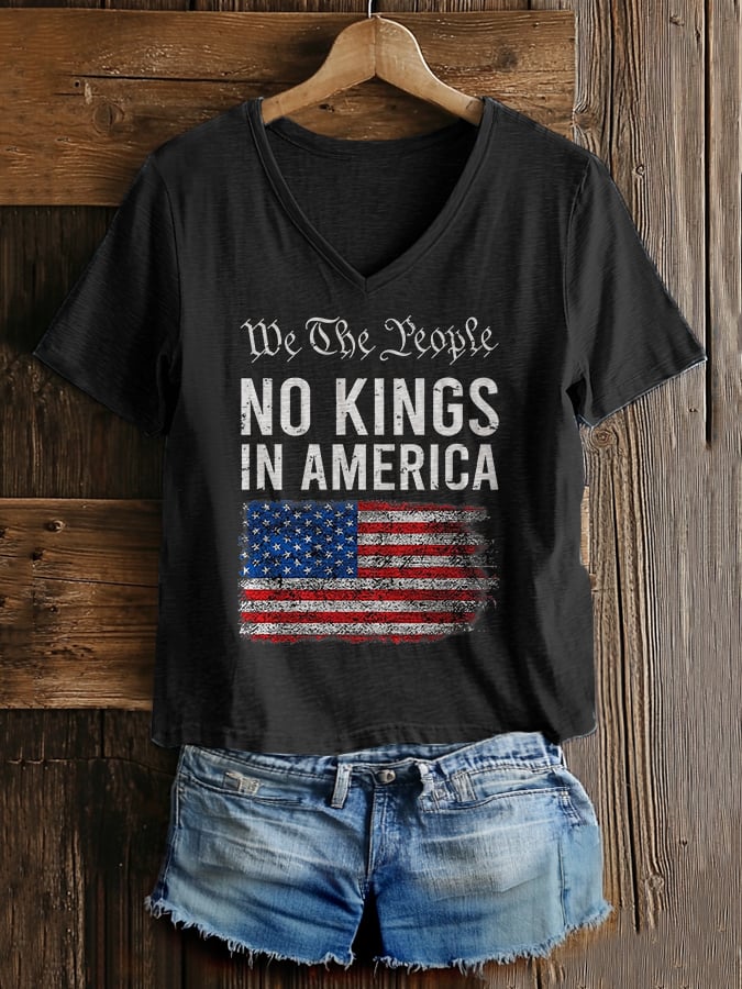 Women's Casual Fashion American Kingless Printed T-Shirt