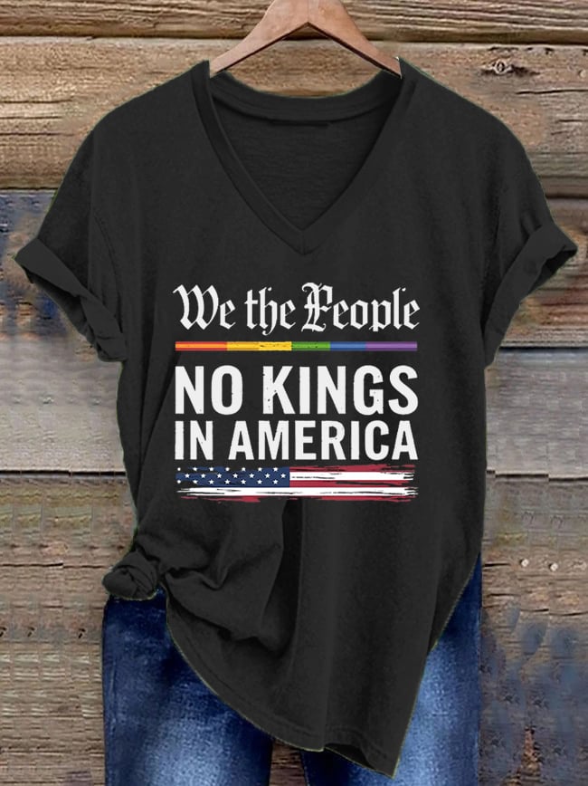 Women's Fashion Casual American Kingless Print T-Shirt