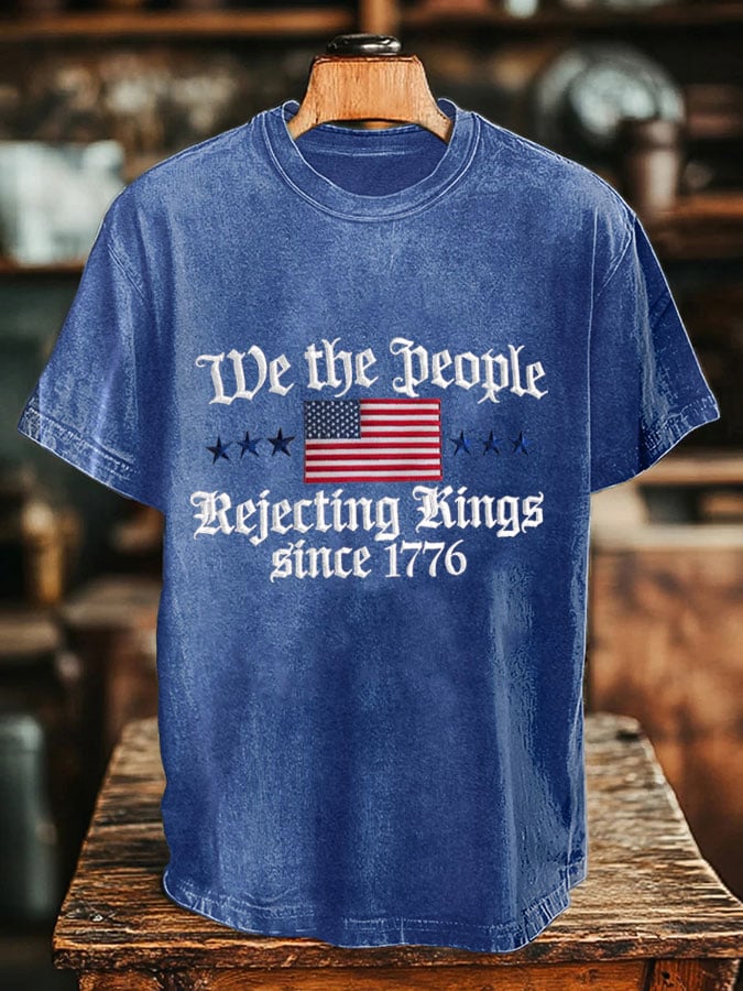 Men's Rejecting Kings Design Print T-Shirt