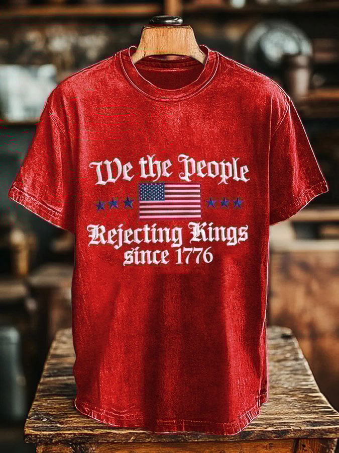 Men's Rejecting Kings Design Print T-Shirt