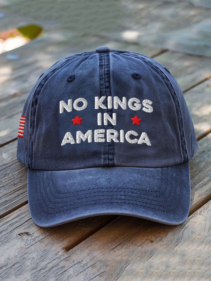 Unisex Independence Day Flag FDT NO KINGS IN AMERICA Printed Hat