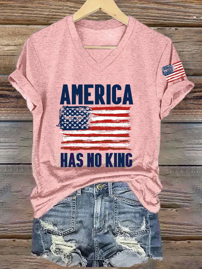 Women's No King in America Print T-Shirt