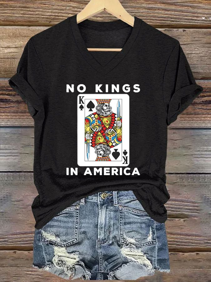 Women's Rejecting Kings Since 1776 Printed Casual T-Shirt