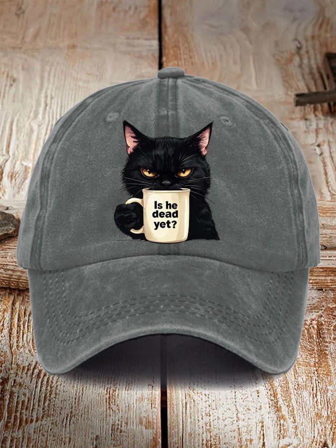Unisex casual CAT washed cotton hat