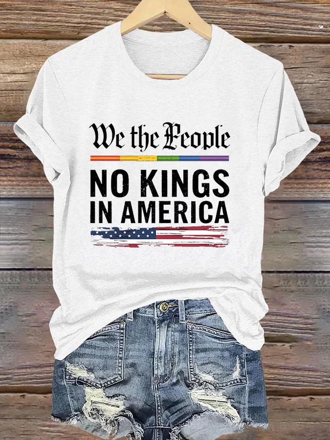 Women's Fashion Casual American Kingless Print T-Shirt