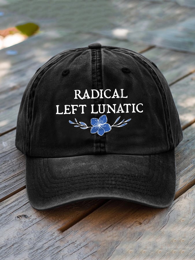 Unisex Floral Radicalized By Basic Decency Washed Cotton Hat