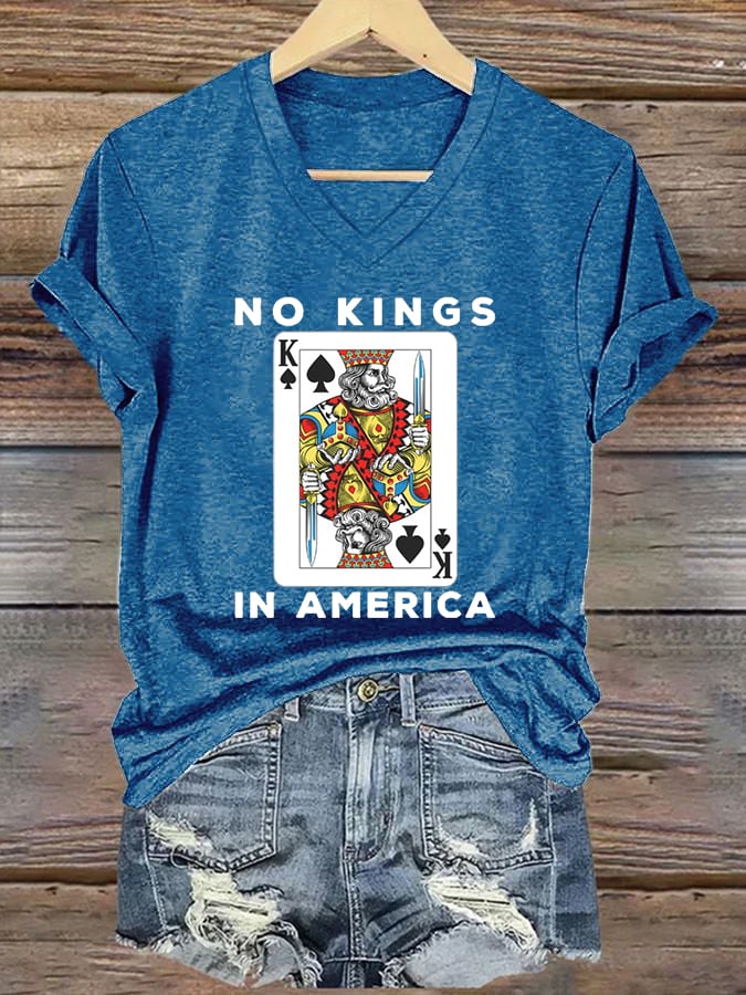Women's Rejecting Kings Since 1776 Printed Casual T-Shirt