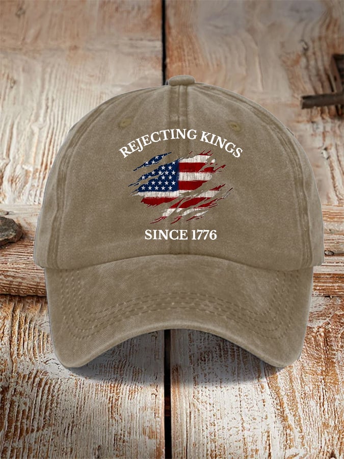 Unisex 'Rejecting Kings Since 1776 ' Printed Hat
