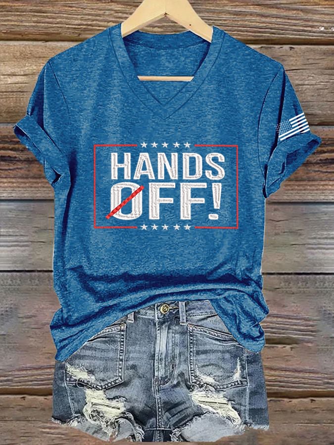 Women's FDT “Hands Off ” Print Casual T-Shirt