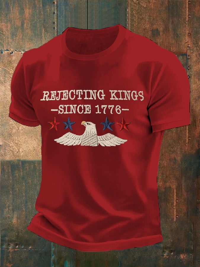 Men's “Rejection of the King since 1776” Printed T-Shirt