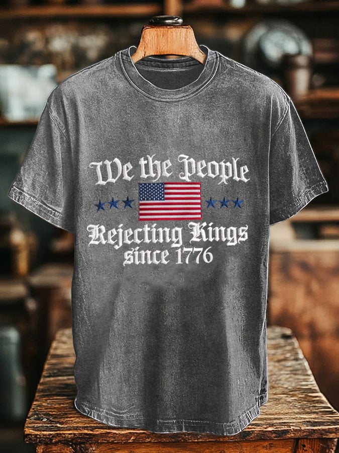 Men's Rejecting Kings Design Print T-Shirt