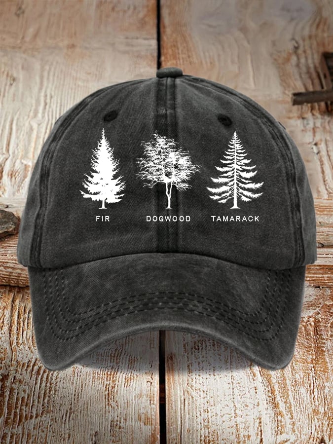 Unisex casual FDT tree washed cotton hat