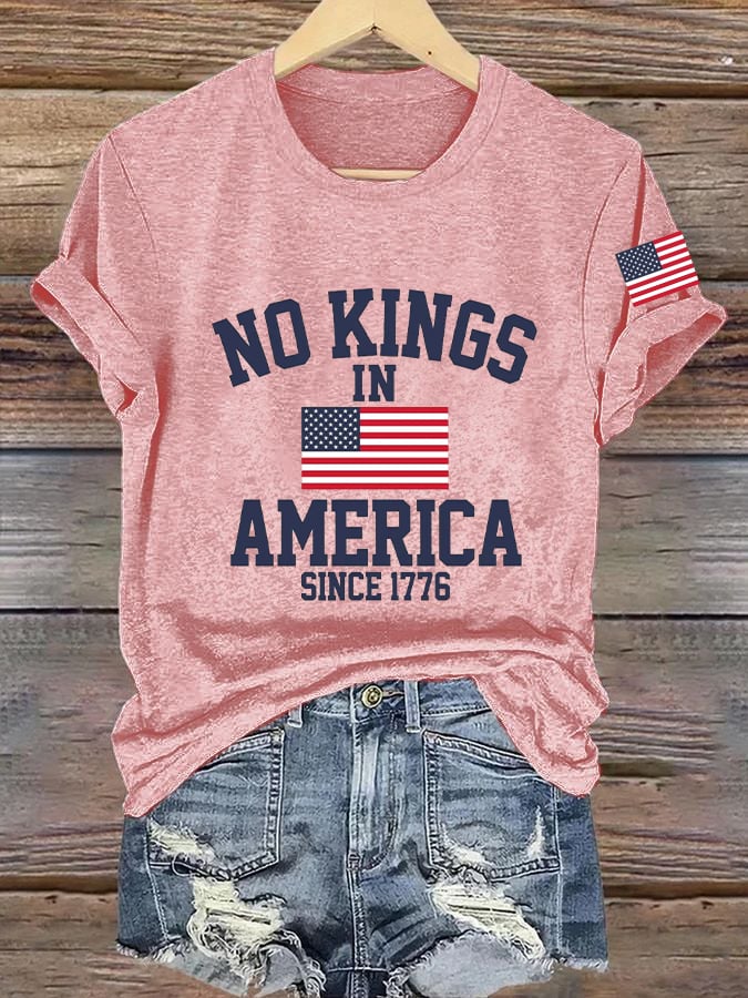 Women's No King in America Print T-Shirt