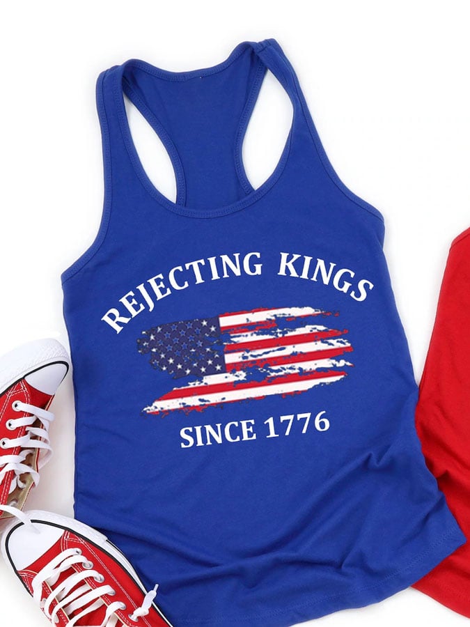 Women's Rejecting Kings Since 1776 Print Tank Top