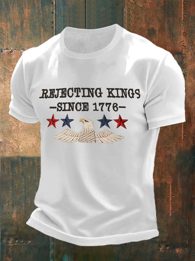 Men's “Rejection of the King since 1776” Printed T-Shirt