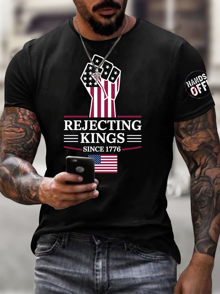 Men's Fashion Casual American Kingless Short-Sleeved T-Shirt
