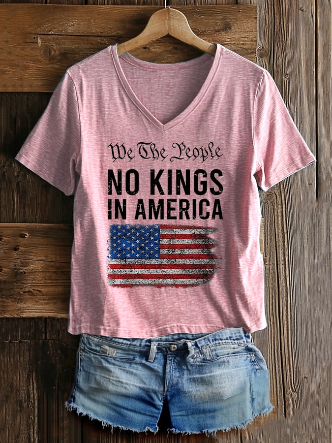 Women's Casual Fashion American Kingless Printed T-Shirt