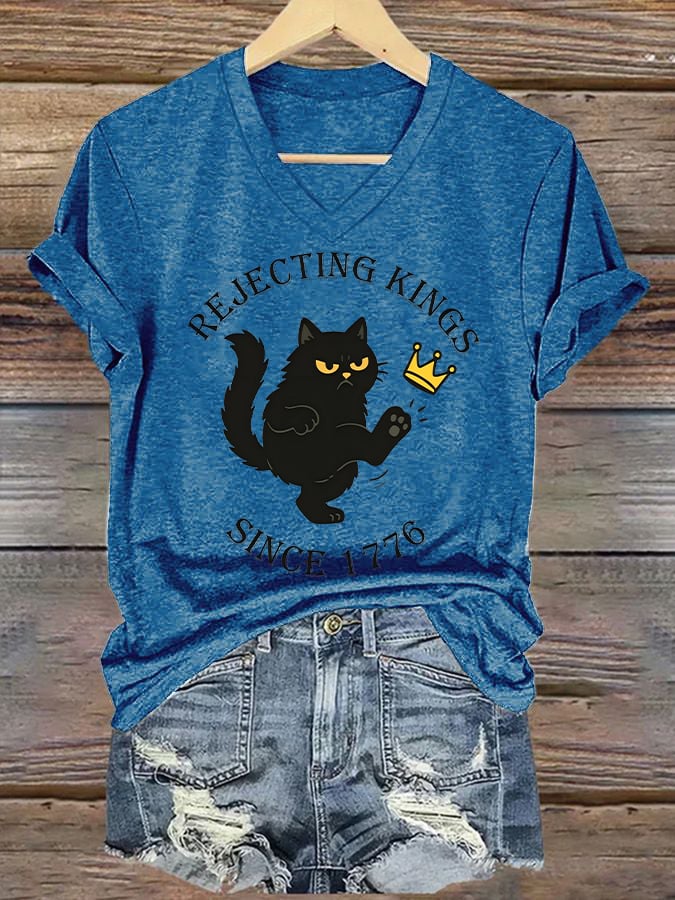 Women's Casual Fashion Fdt Cat Rejects The King T-Shirt