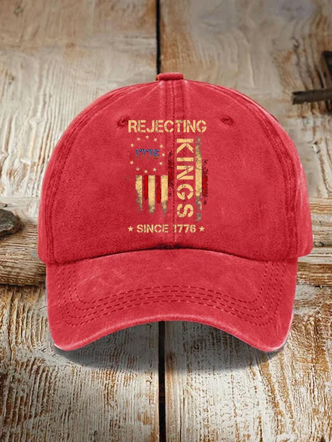 Unisex 'Rejecting Kings Since 1776 ' Printed Hat