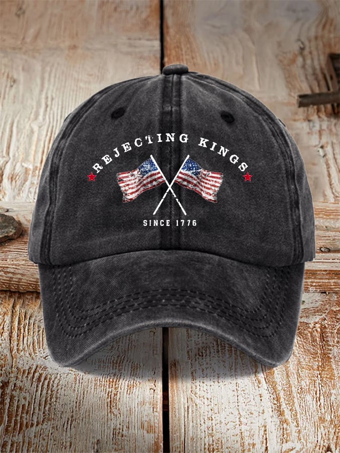 Unisex 'Rejecting Kings Since 1776 ' Printed Hat