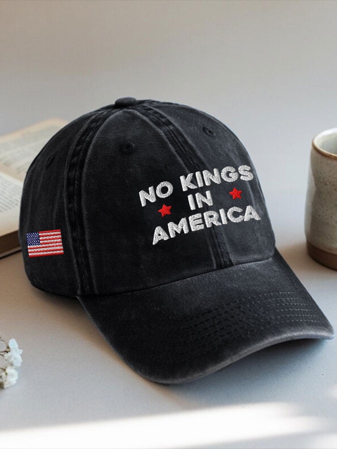 Unisex Independence Day Flag FDT NO KINGS IN AMERICA Printed Hat
