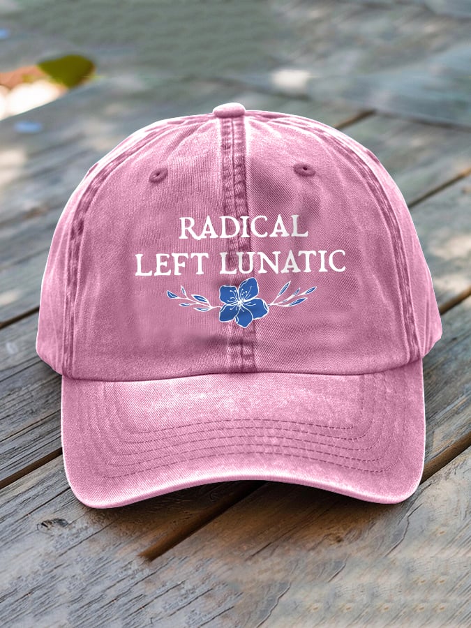 Unisex Floral Radicalized By Basic Decency Washed Cotton Hat